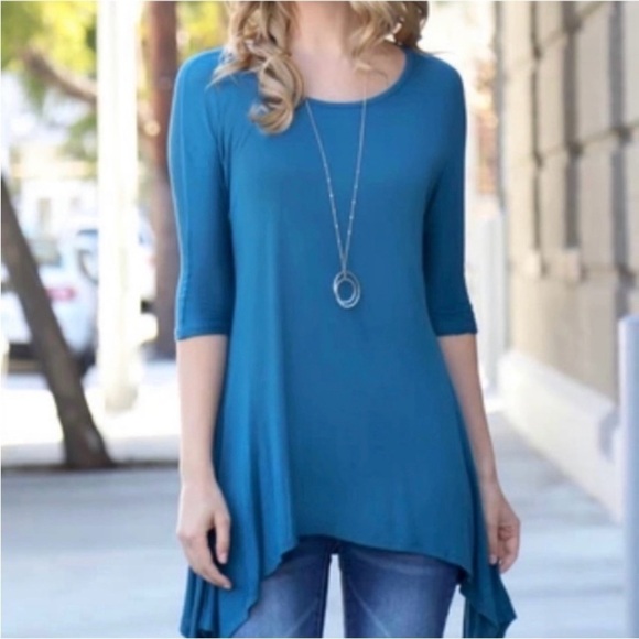 Altar’d State Blue Turquoise Tunic Size M - Picture 1 of 7